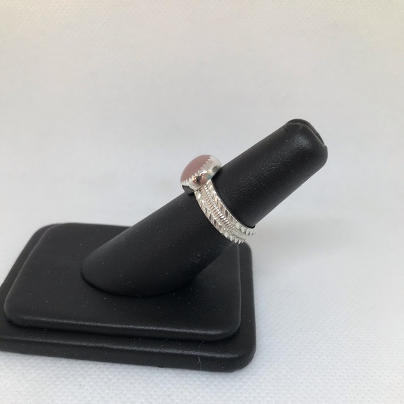 4Ct Rose Quartz Ring Handmade - Picture 3 of 4